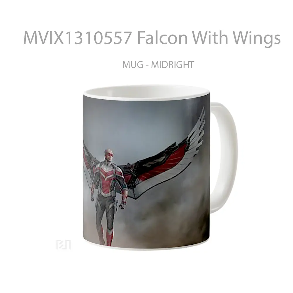 Mug Falcon With Wings Gelas Keramik Unik - All-side / Desain