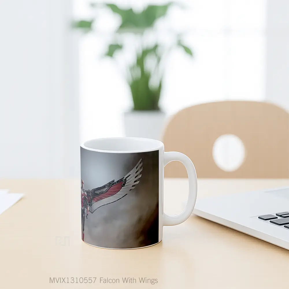 Mug Falcon With Wings Gelas Keramik Unik - All-side / Desain
