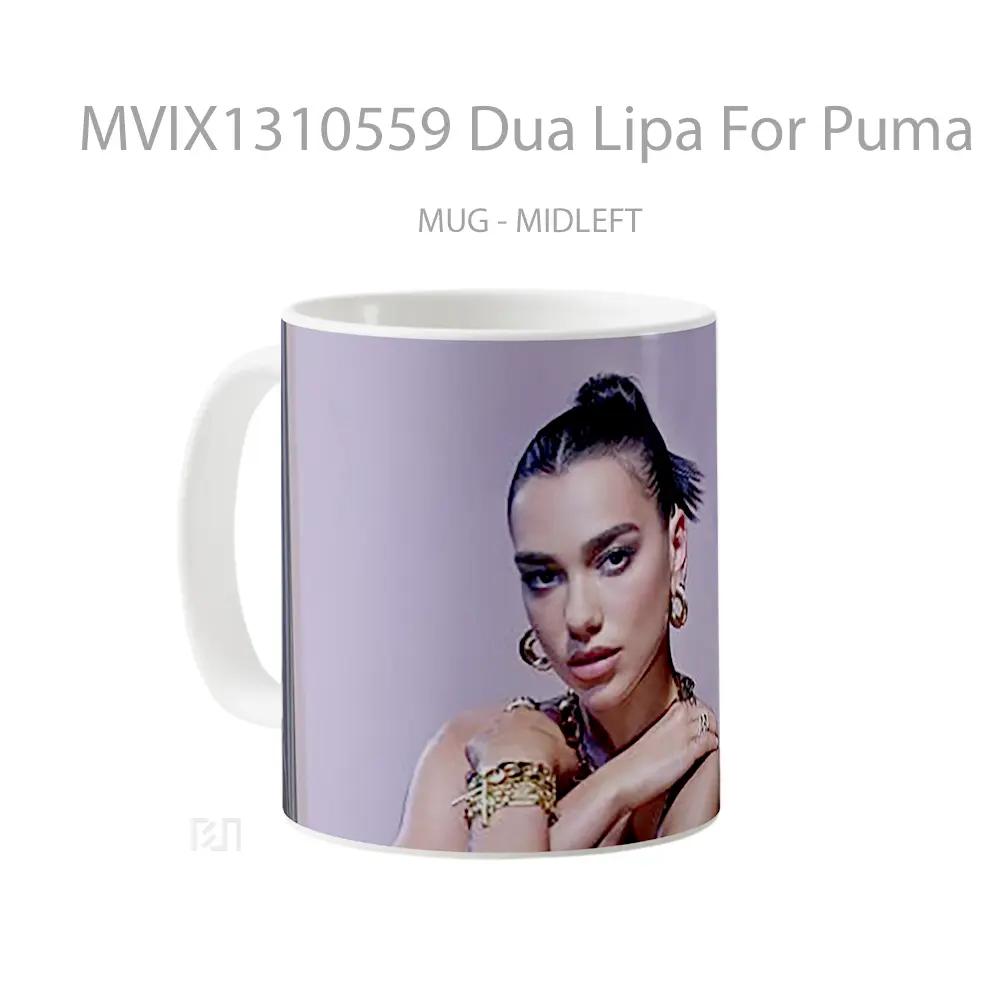 Mug Dua Lipa For Puma Gelas Selebriti - All-side / Desain