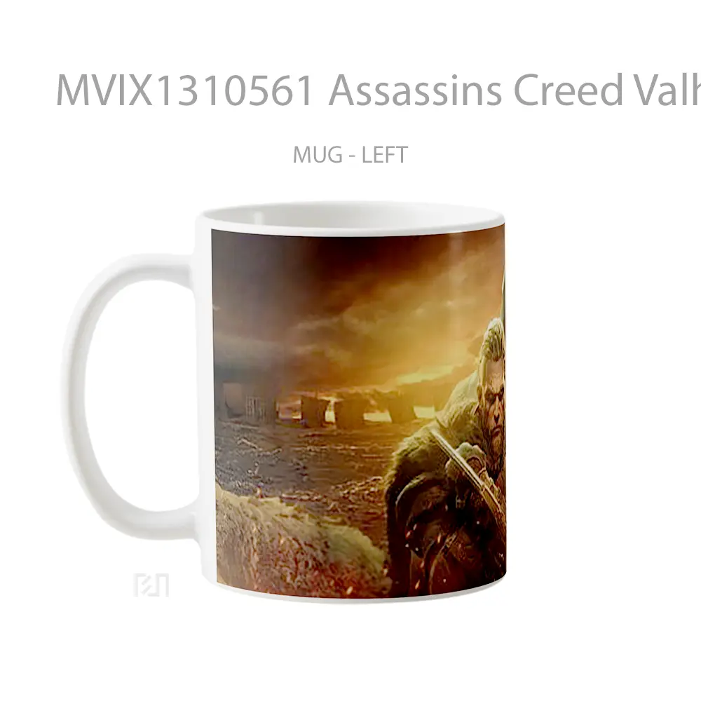Mug Assassins Creed Valhalla Fanart Cangkir Gamer - All-side / Desain