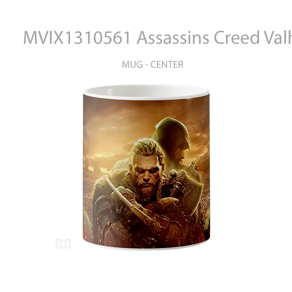 Mug Assassins Creed Valhalla Fanart Cangkir Gamer