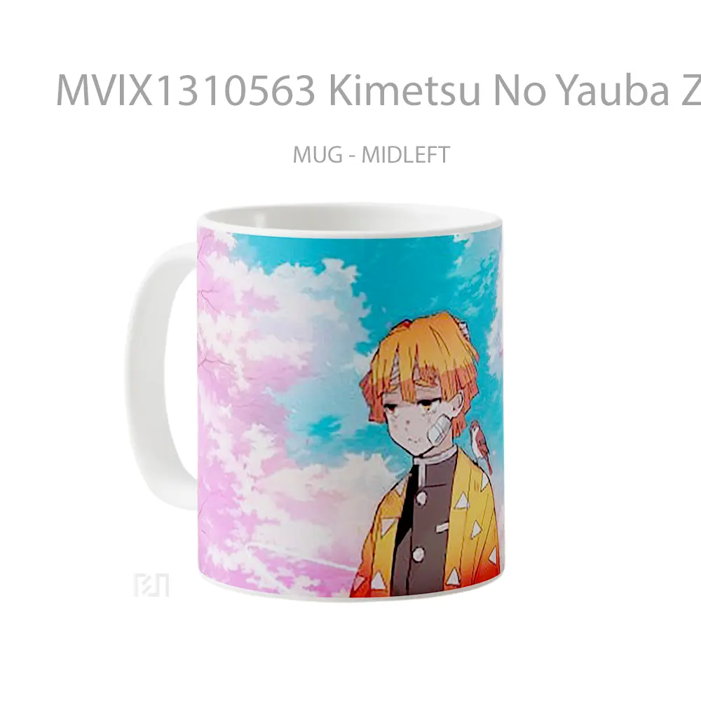 Mug Kimetsu No Yauba Zenitsu Agatsuma Cangkir Anime - All-side / Desain