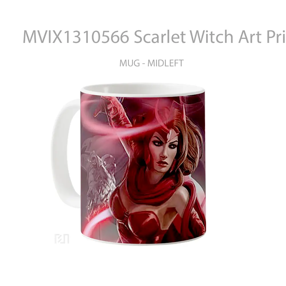 Mug Scarlet Witch Art Print 2021 Gelas Superhero - All-side / Desain