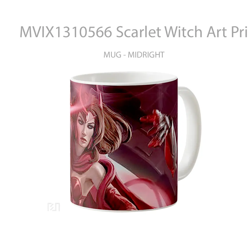 Mug Scarlet Witch Art Print 2021 Gelas Superhero - All-side / Desain