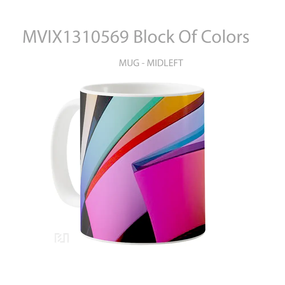 Mug Block Of Colors Gelas Keramik Unik - All-side / Desain