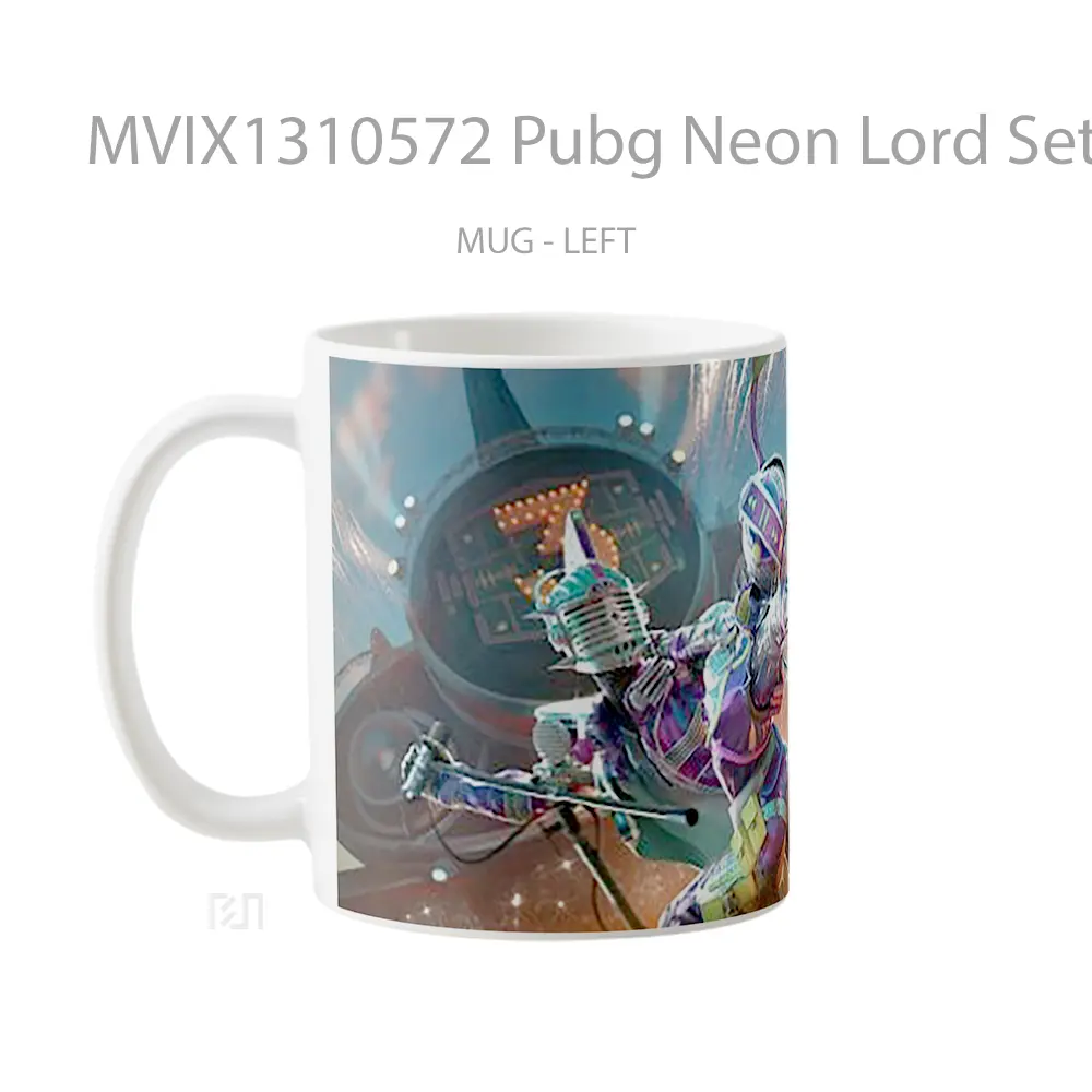 Mug Pubg Neon Lord Set Cangkir Gamer - All-side / Desain