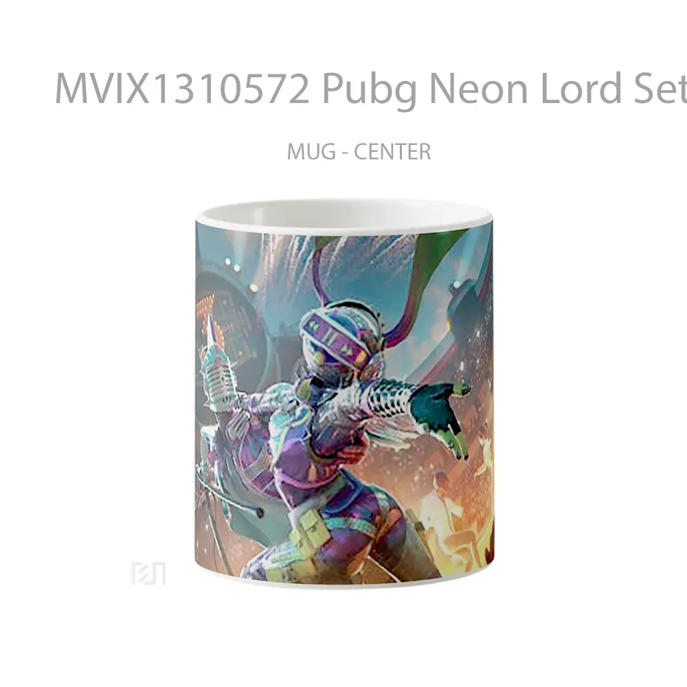 Mug Pubg Neon Lord Set Cangkir Gamer