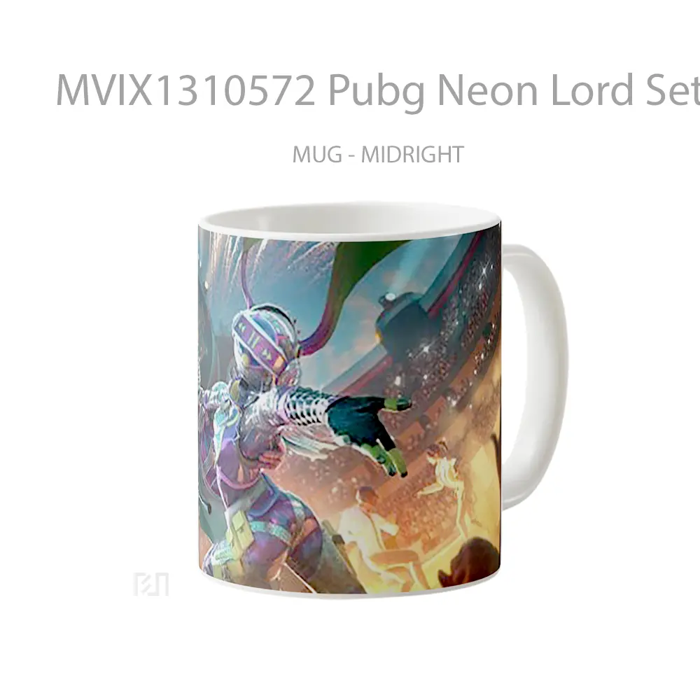 Mug Pubg Neon Lord Set Cangkir Gamer - All-side / Desain