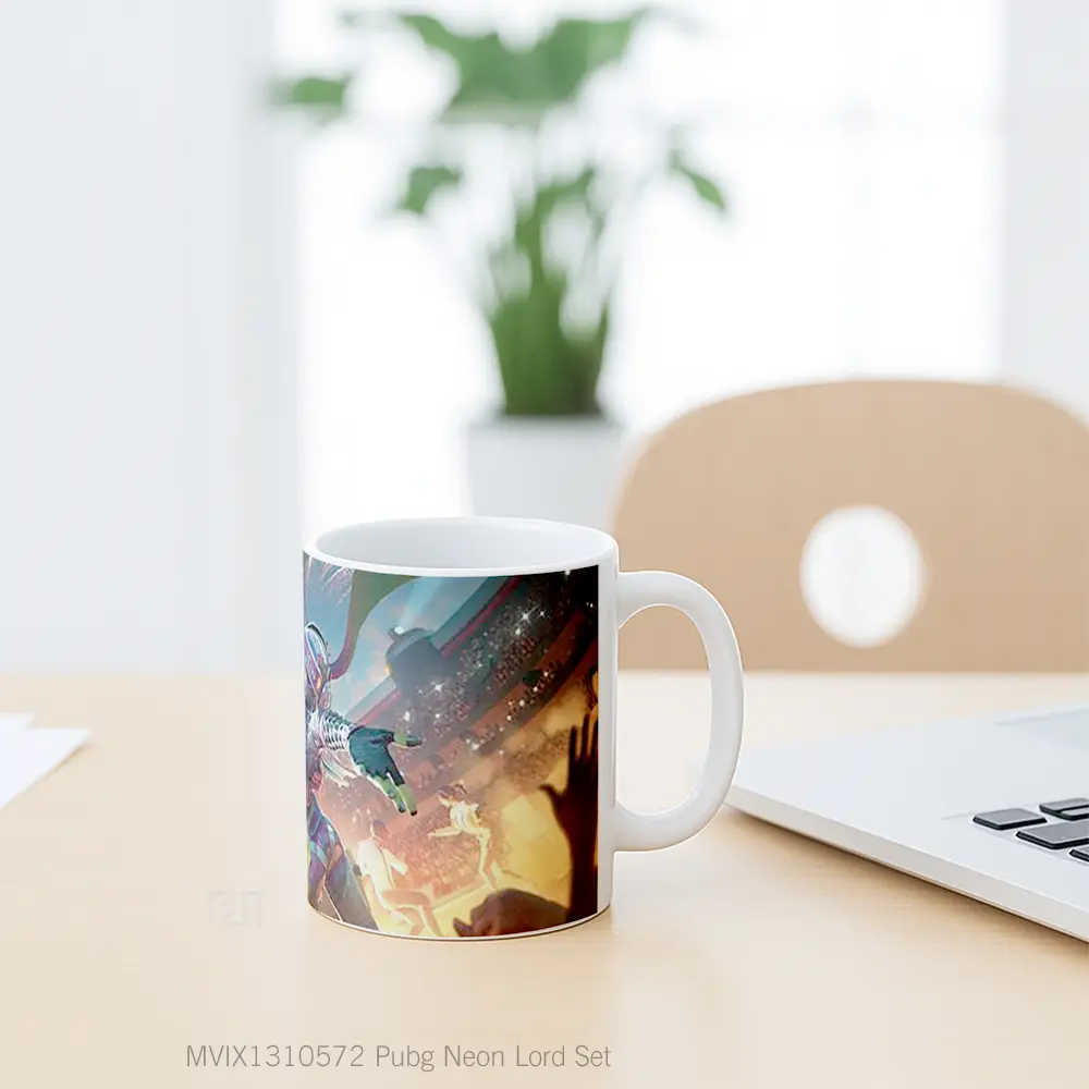 Mug Pubg Neon Lord Set Cangkir Gamer - All-side / Desain