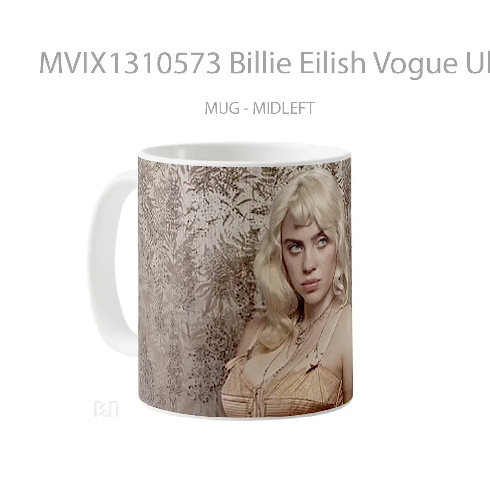 Mug Billie Eilish Vogue Uk Gelas Selebriti - All-side / Desain