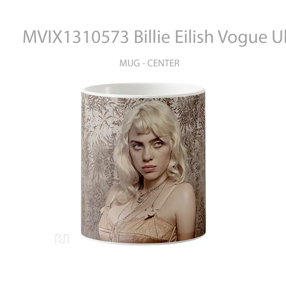 Mug Billie Eilish Vogue Uk Gelas Selebriti