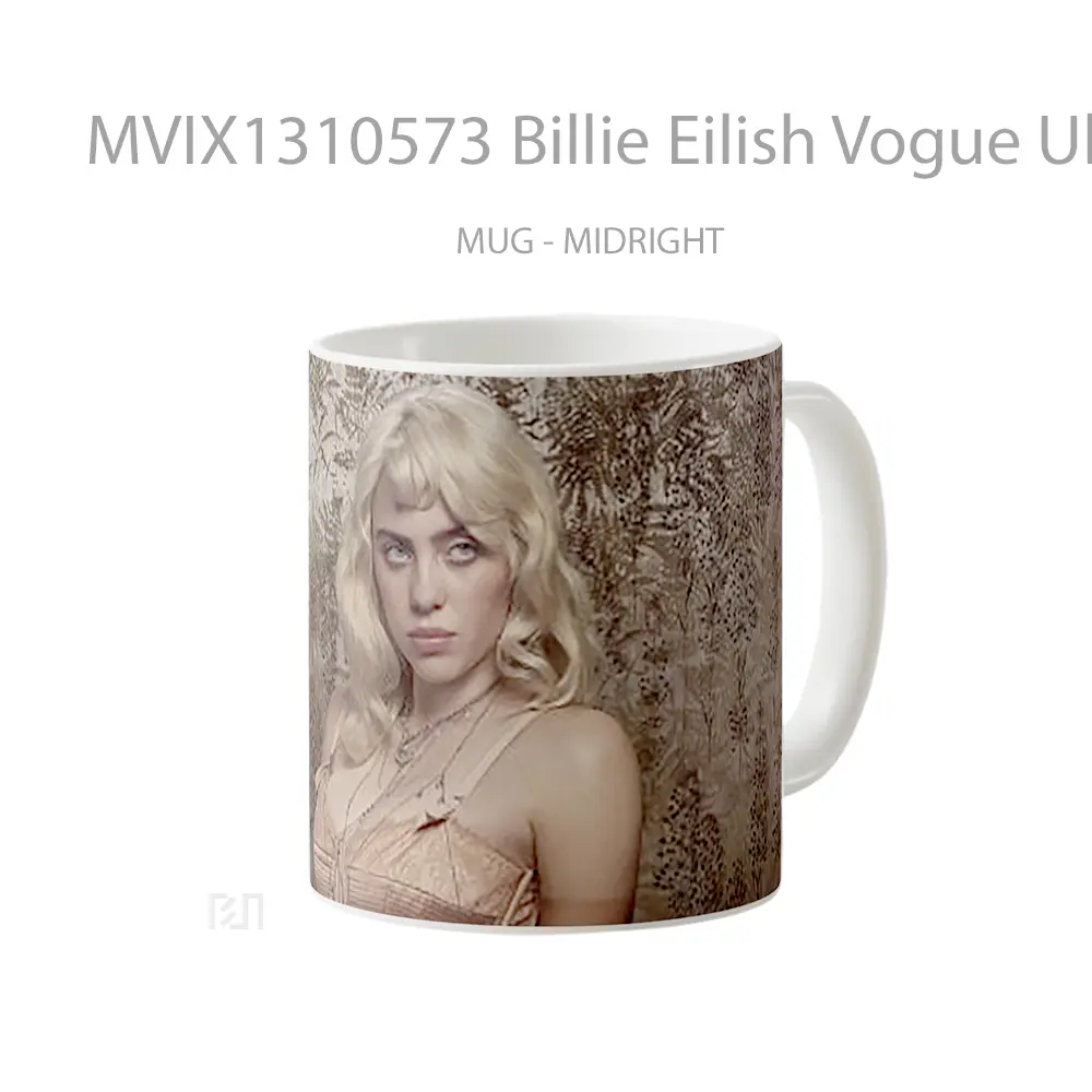 Mug Billie Eilish Vogue Uk Gelas Selebriti - All-side / Desain
