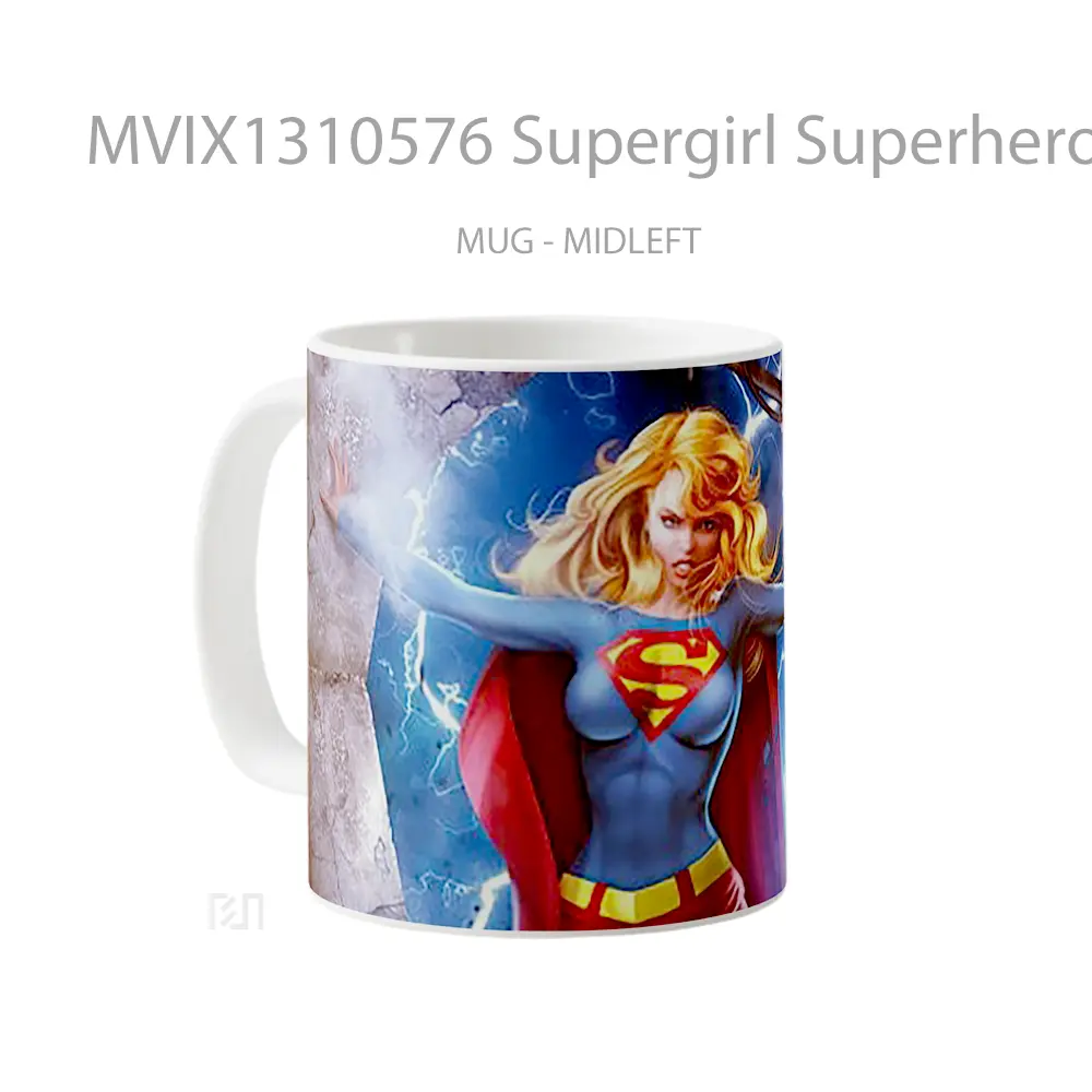 Mug Supergirl Superhero Fanart Gelas Superhero - All-side / Desain