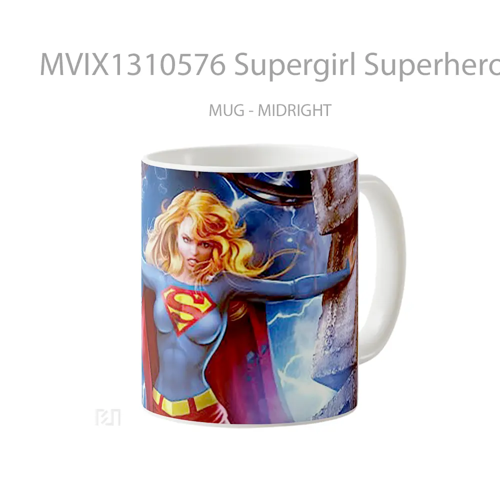 Mug Supergirl Superhero Fanart Gelas Superhero - All-side / Desain