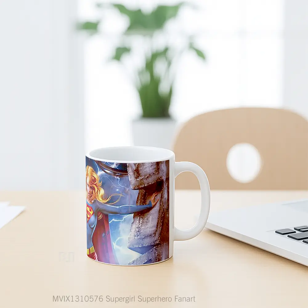 Mug Supergirl Superhero Fanart Gelas Superhero - All-side / Desain