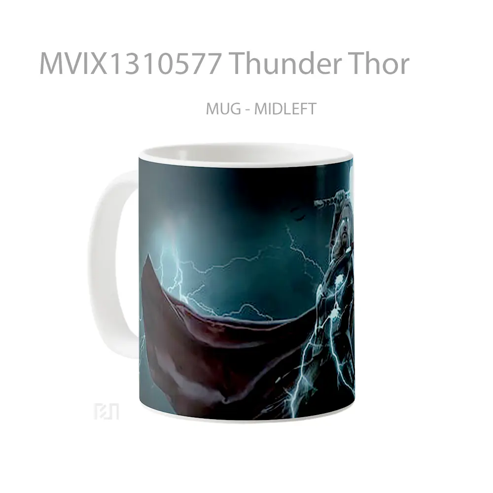 Mug Thunder Thor Gelas Superhero - All-side / Desain