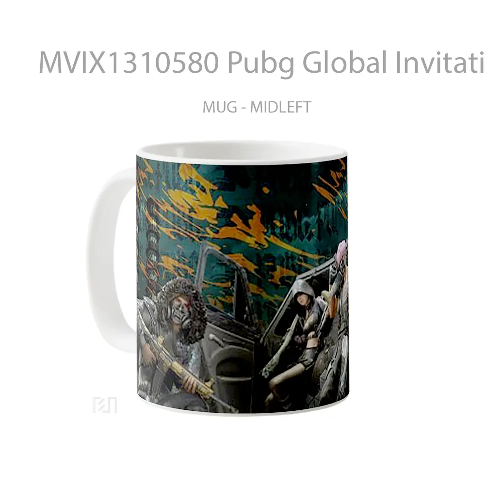 Mug Pubg Global Invitational Poster Cangkir Gamer - All-side / Desain