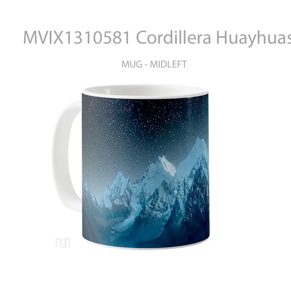 Mug Cordillera Huayhuash Peru Gelas Keramik Unik - All-side / Desain