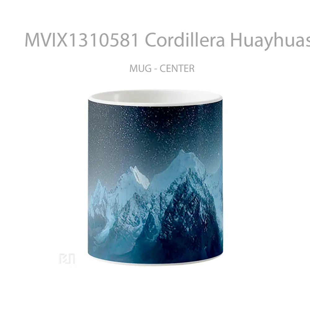 Mug Cordillera Huayhuash Peru Gelas Keramik Unik