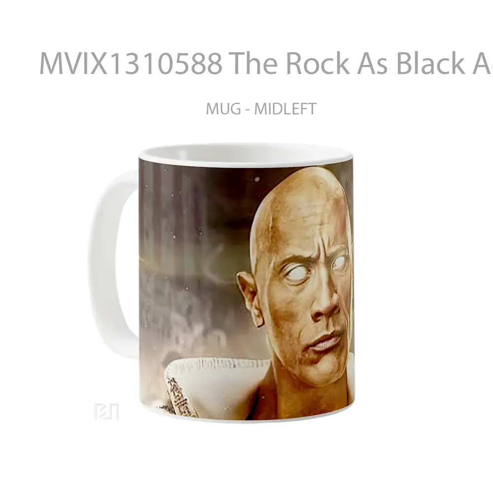 Mug The Rock As Black Adam Gelas Keramik Unik - All-side / Desain