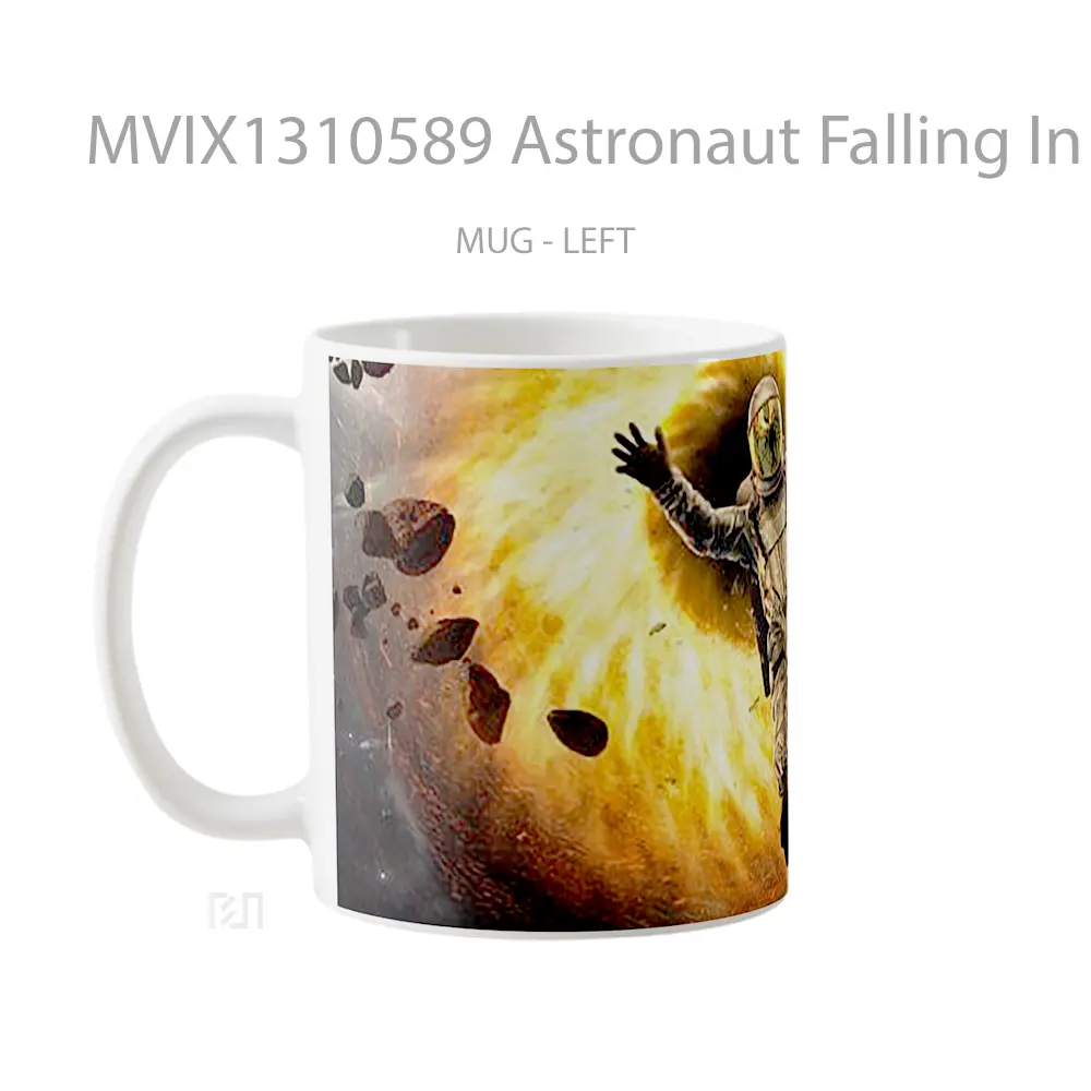 Mug Astronaut Falling In Black Hole Gelas Astronomi - All-side / Desain