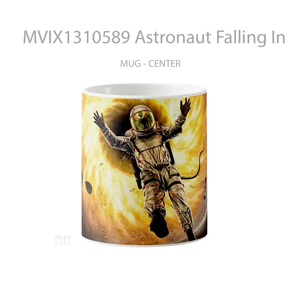 Mug Astronaut Falling In Black Hole Gelas Astronomi