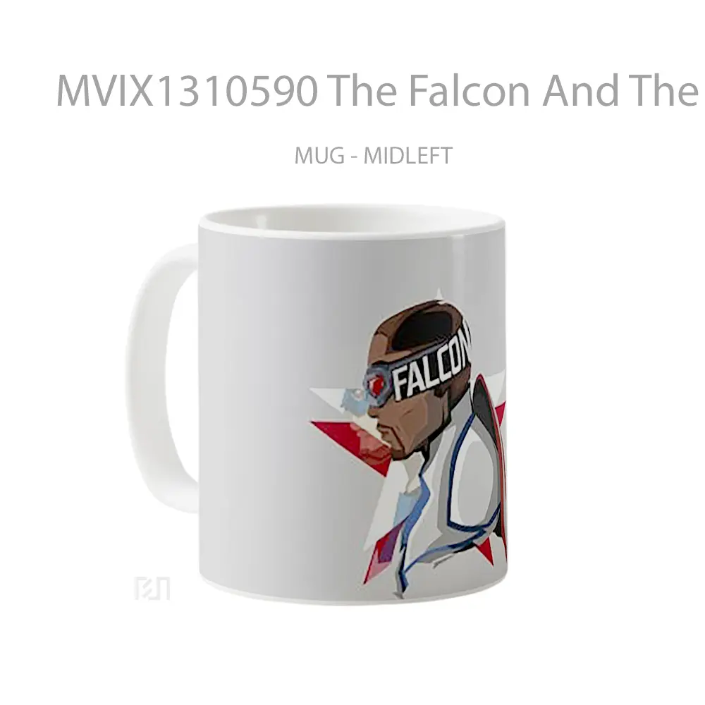 Mug The Falcon And The Winter Soldier Minimalist Style Gelas Superhero - All-side / Desain