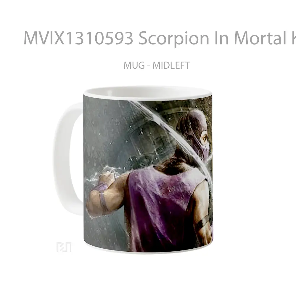 Mug Scorpion In Mortal Kombat Gelas Keramik Unik - All-side / Desain
