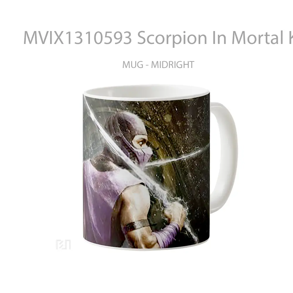 Mug Scorpion In Mortal Kombat Gelas Keramik Unik - All-side / Desain