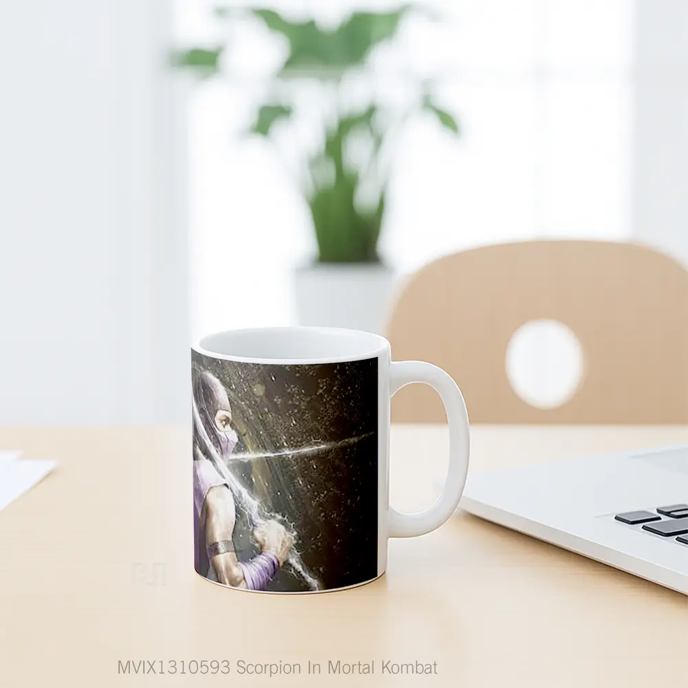 Mug Scorpion In Mortal Kombat Gelas Keramik Unik - All-side / Desain