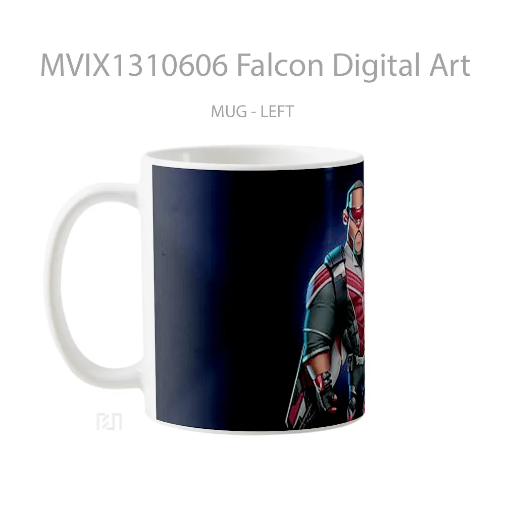 Mug Falcon Digital Art Gelas Seni Modern - All-side / Desain