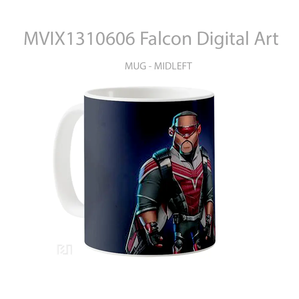 Mug Falcon Digital Art Gelas Seni Modern - All-side / Desain