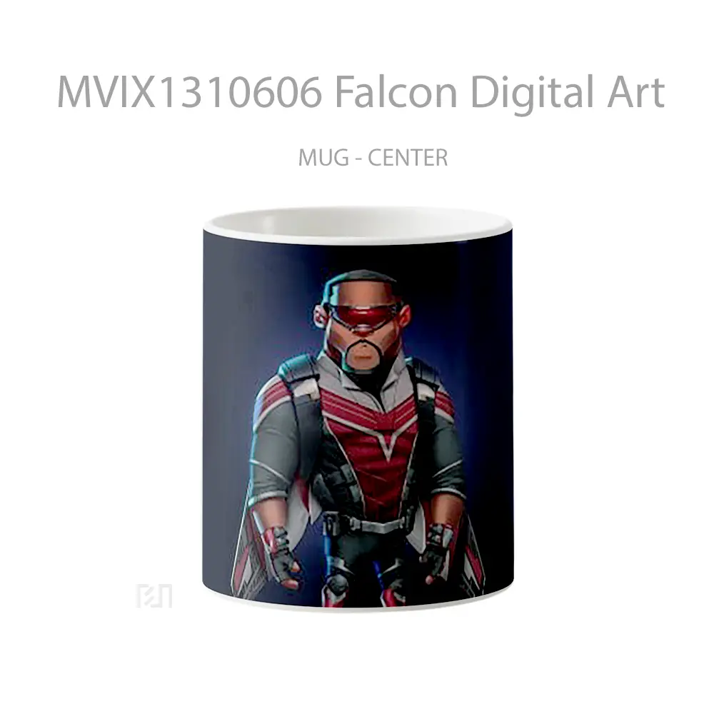 Mug Falcon Digital Art Gelas Seni Modern