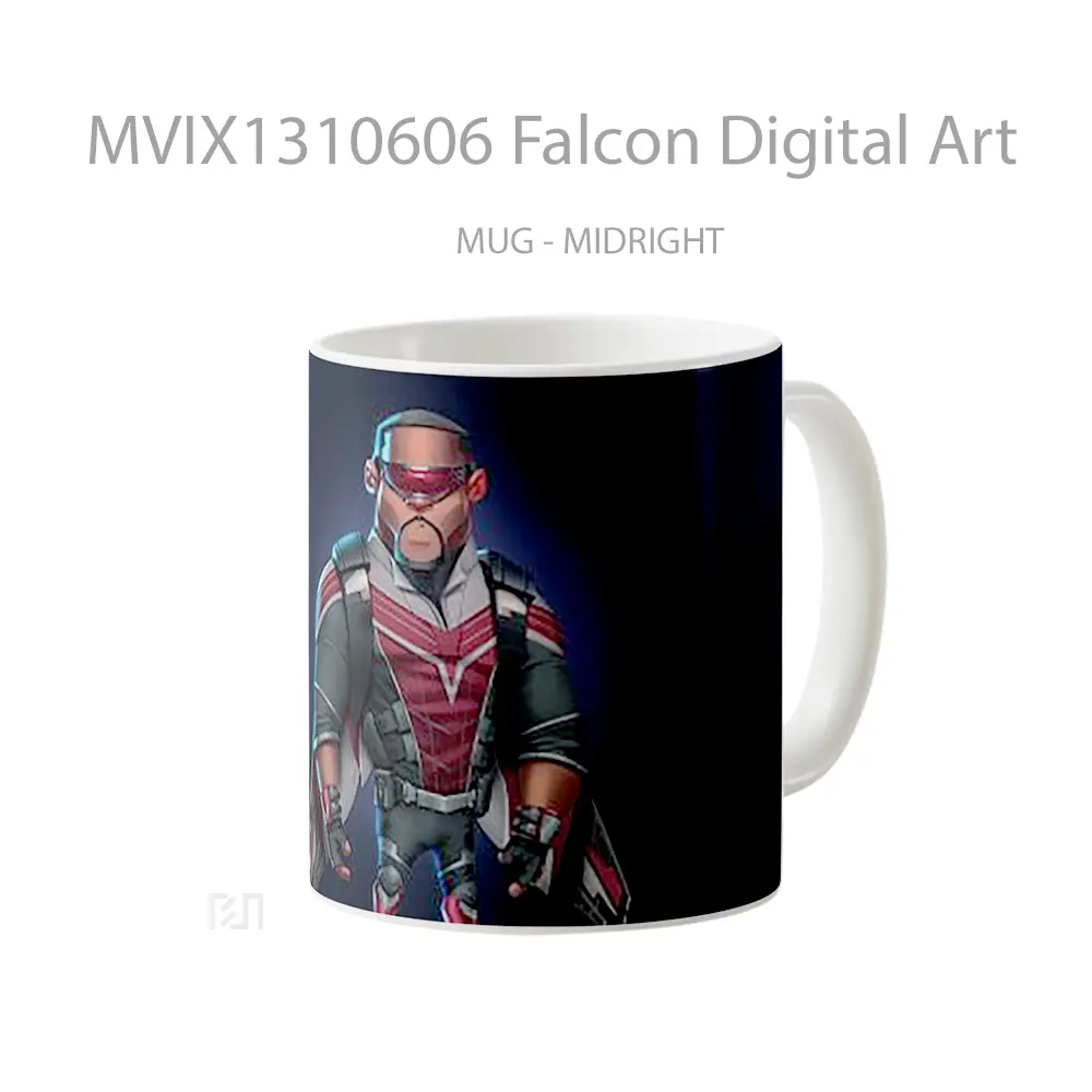 Mug Falcon Digital Art Gelas Seni Modern - All-side / Desain