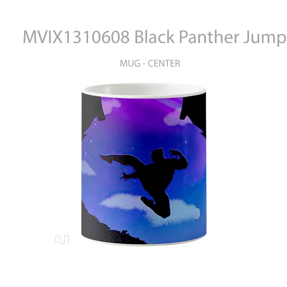 Mug Black Panther Jumping Gelas Superhero