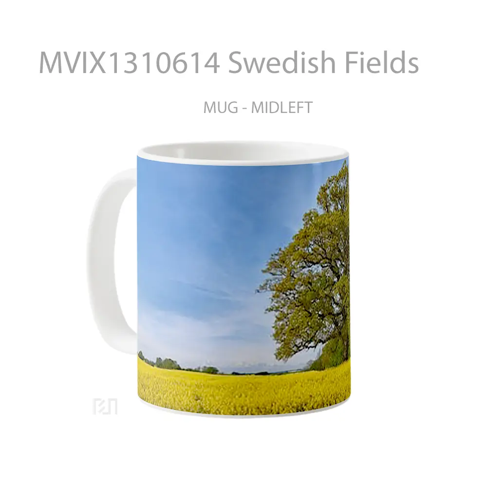 Mug Swedish Fields Gelas Pemandangan Alam - All-side / Desain