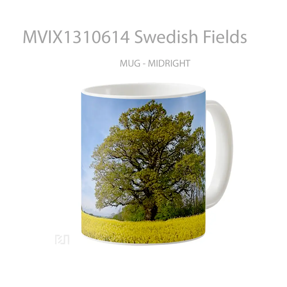 Mug Swedish Fields Gelas Pemandangan Alam - All-side / Desain