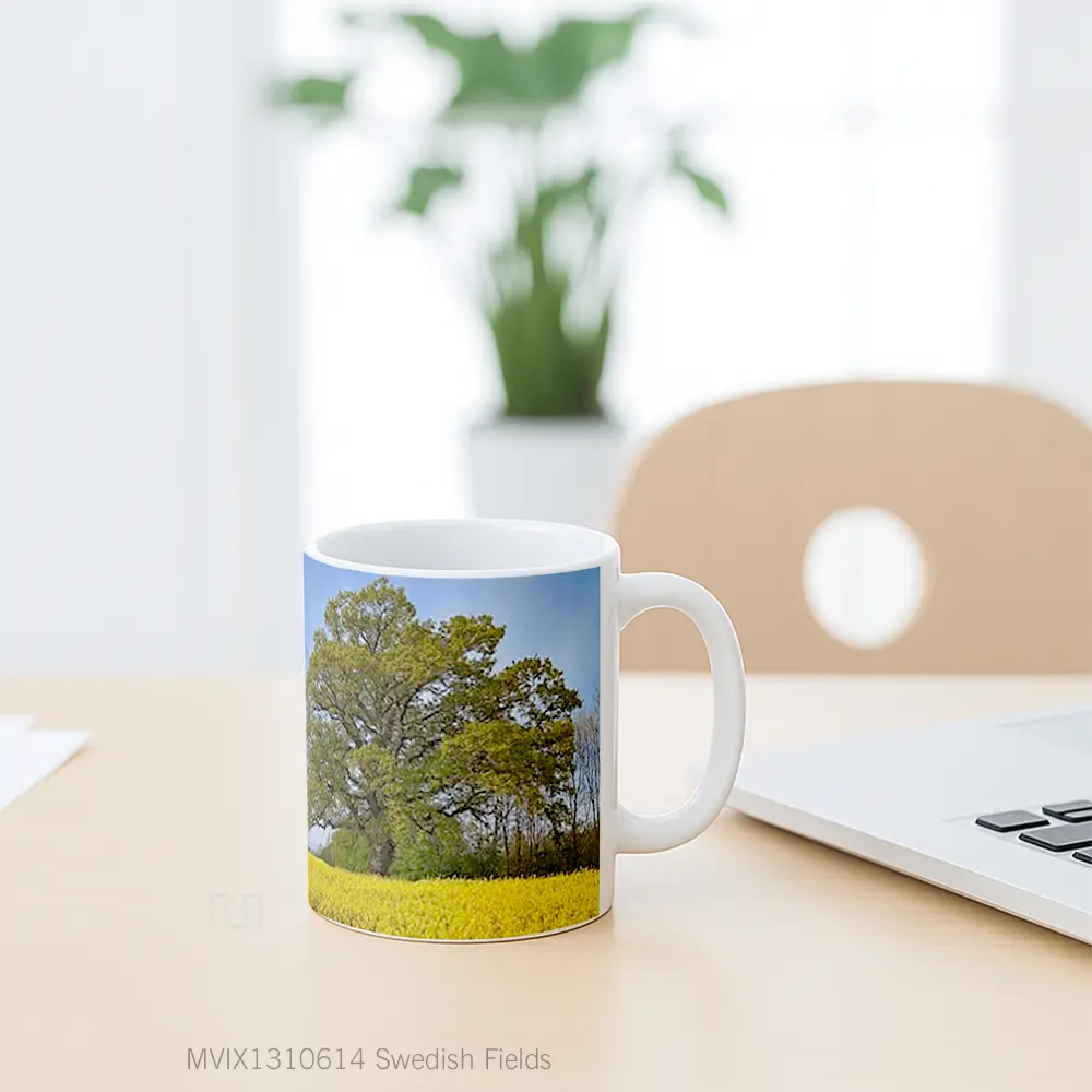 Mug Swedish Fields Gelas Pemandangan Alam - All-side / Desain