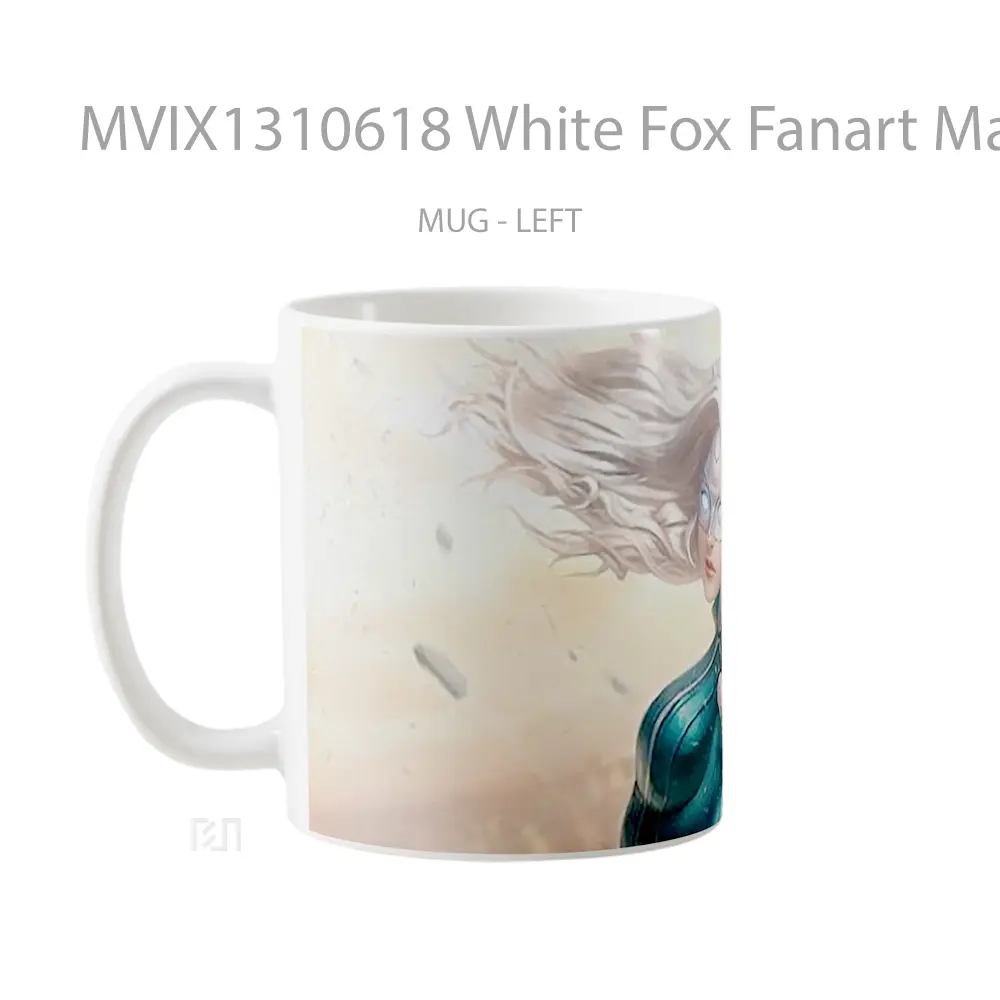 Mug White Fox Fanart Marvel Gelas Superhero - All-side / Desain