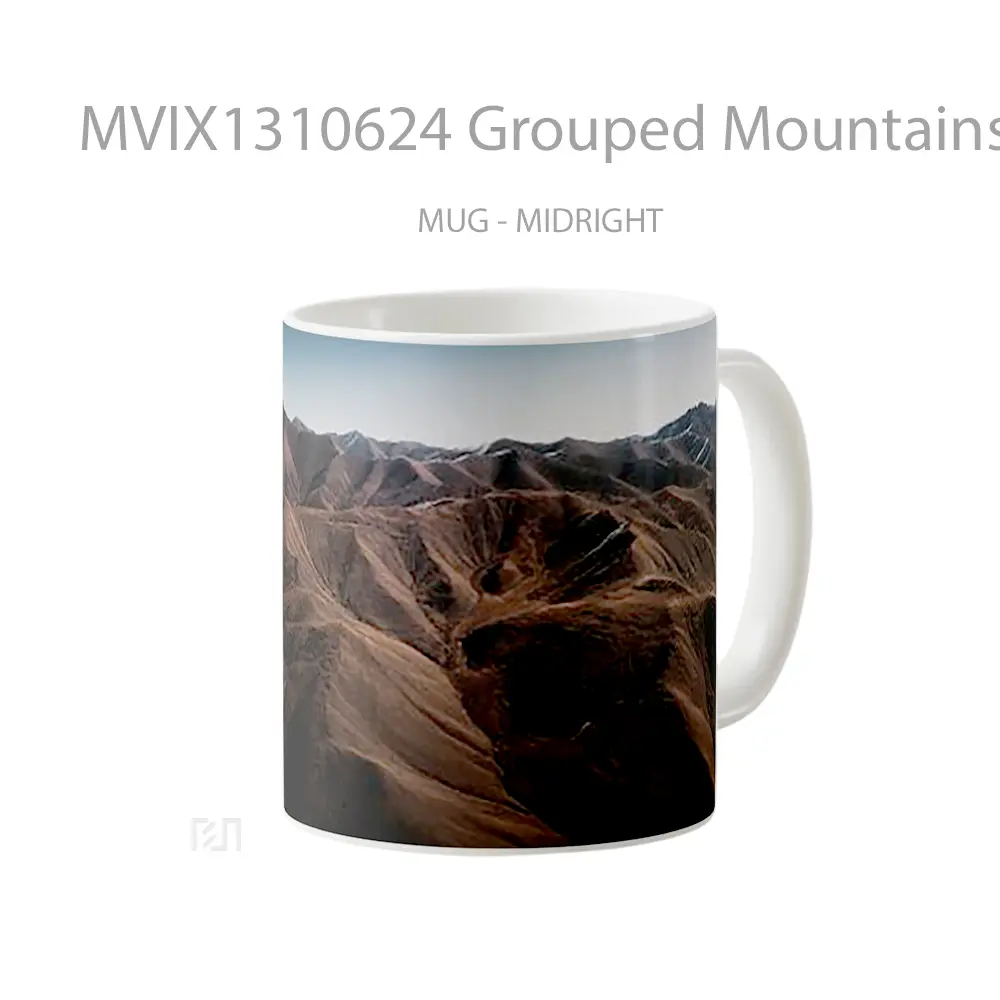 Mug Grouped Mountains Gelas Pemandangan Alam - All-side / Desain