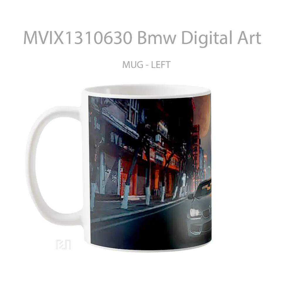 Mug Bmw Digital Art Cangkir Mobil - All-side / Desain