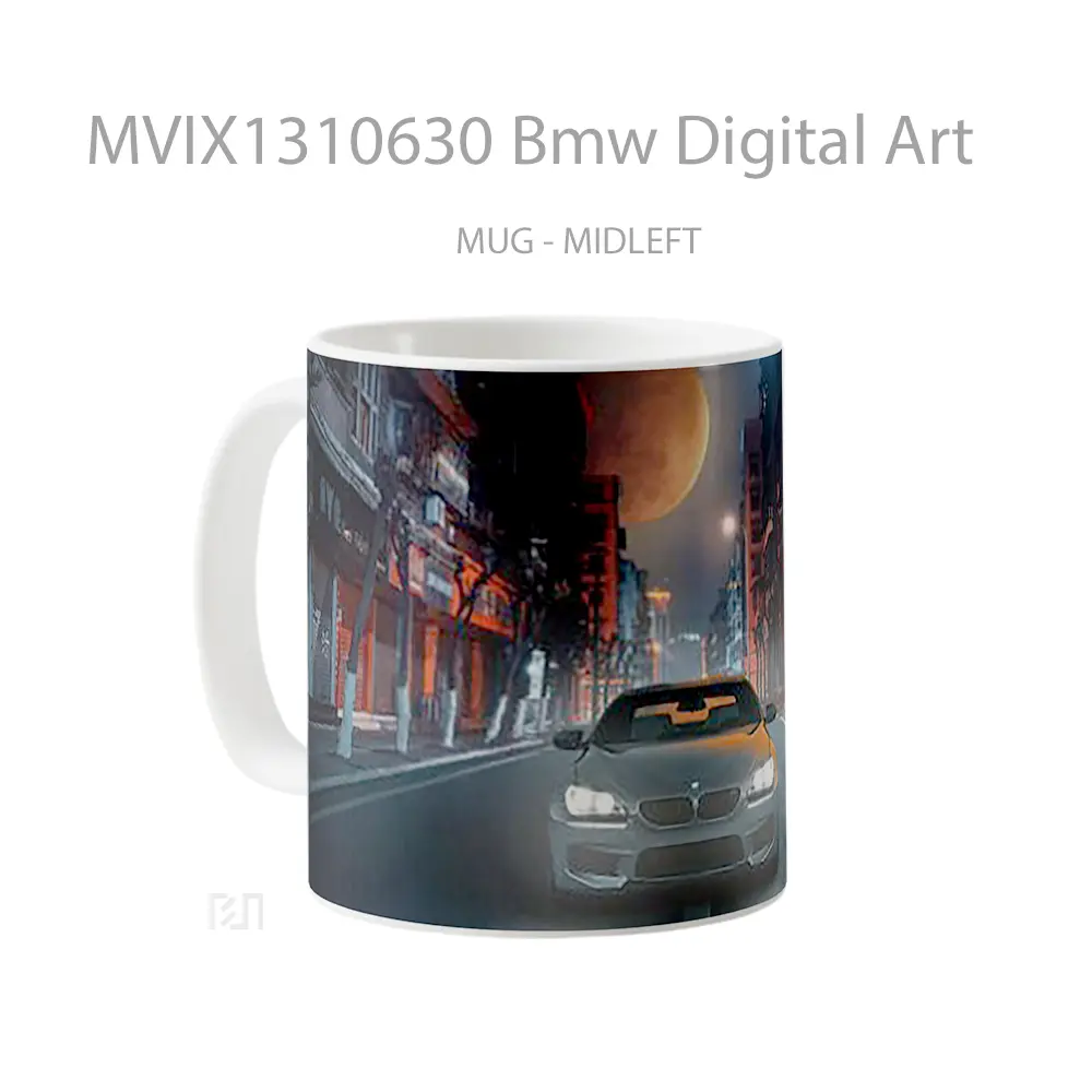 Mug Bmw Digital Art Cangkir Mobil - All-side / Desain