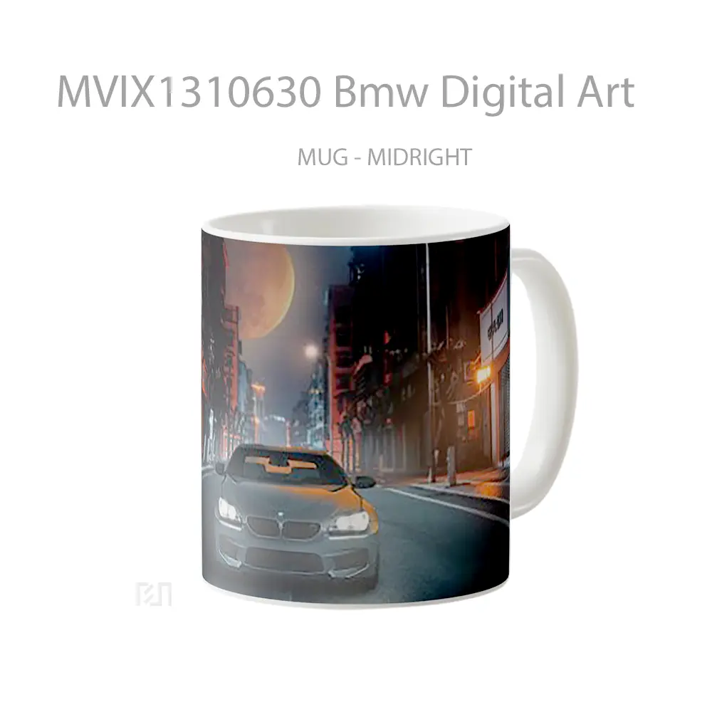 Mug Bmw Digital Art Cangkir Mobil - All-side / Desain