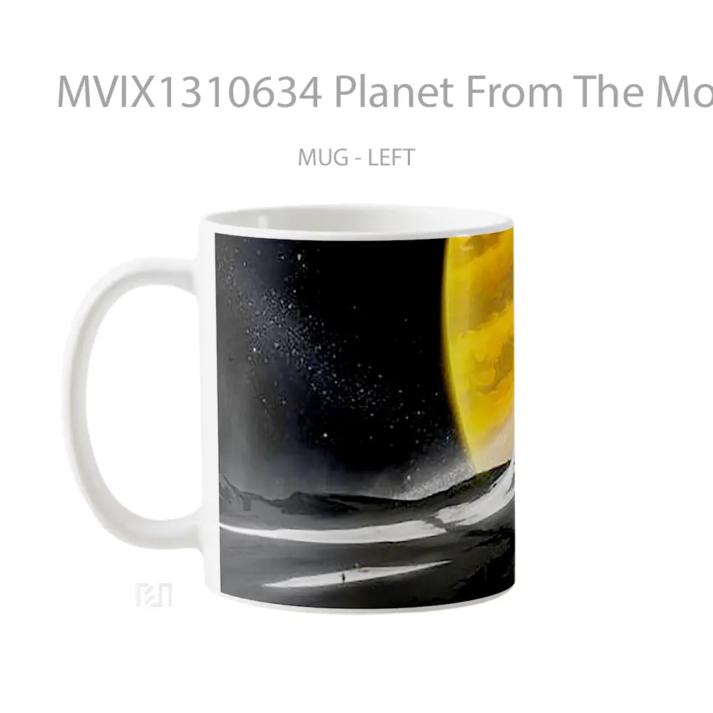 Mug Planet From The Moon Gelas Astronomi - All-side / Desain
