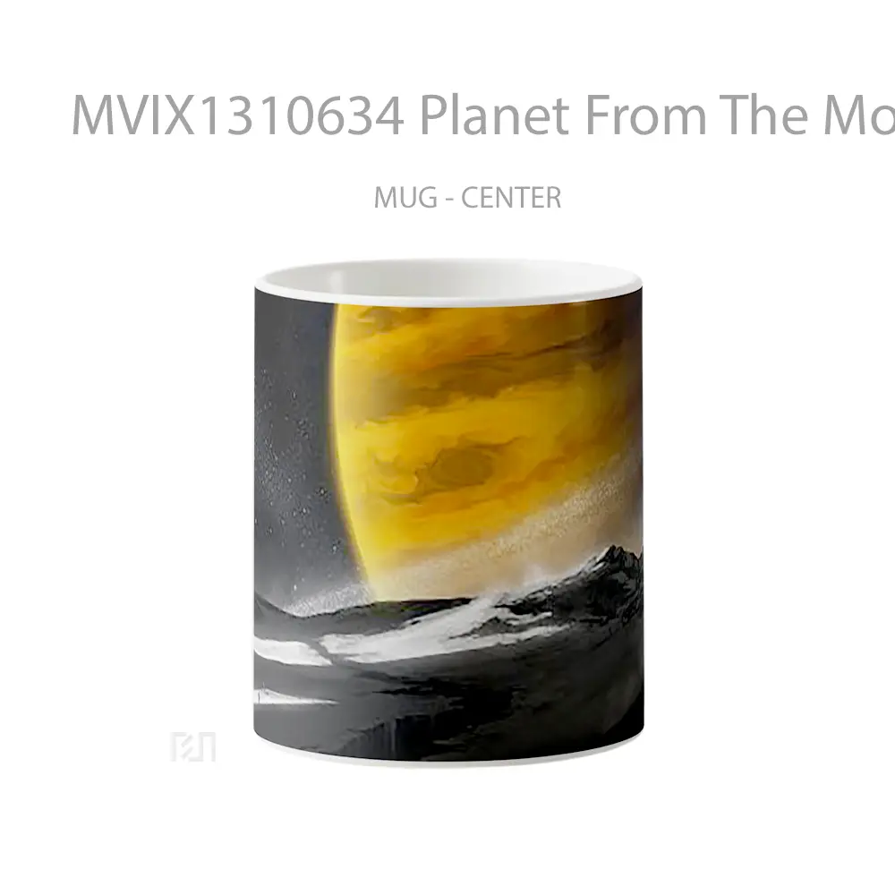 Mug Keramik Premium SNI - Mug Planet From The Moon Gelas Astronomi
