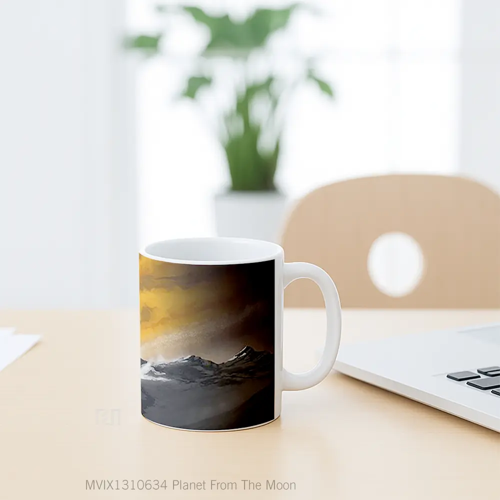 Mug Planet From The Moon Gelas Astronomi - All-side / Desain
