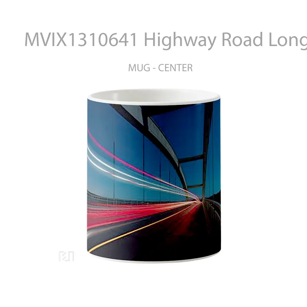 Mug Highway Road Long Exposure Gelas Keramik Unik