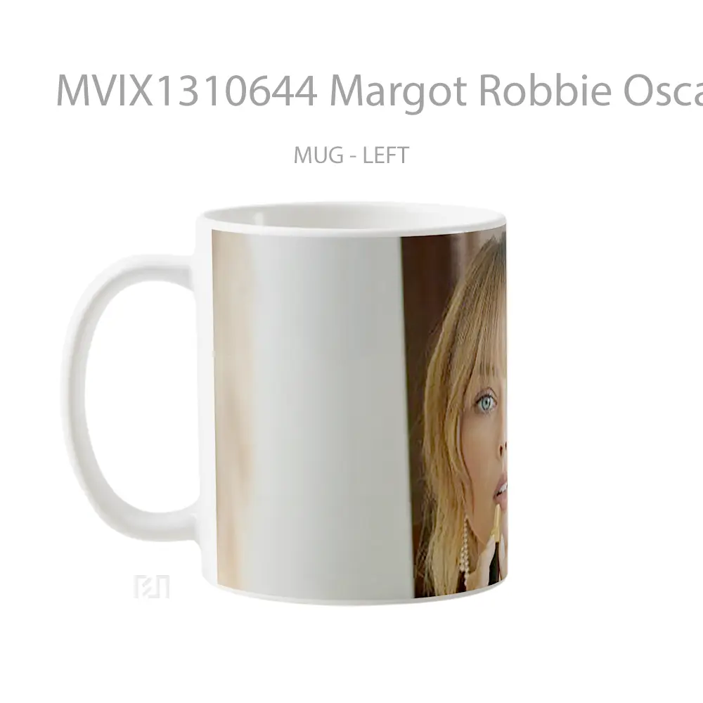 Mug Margot Robbie Oscars 2021 Gelas Keramik Unik - All-side / Desain