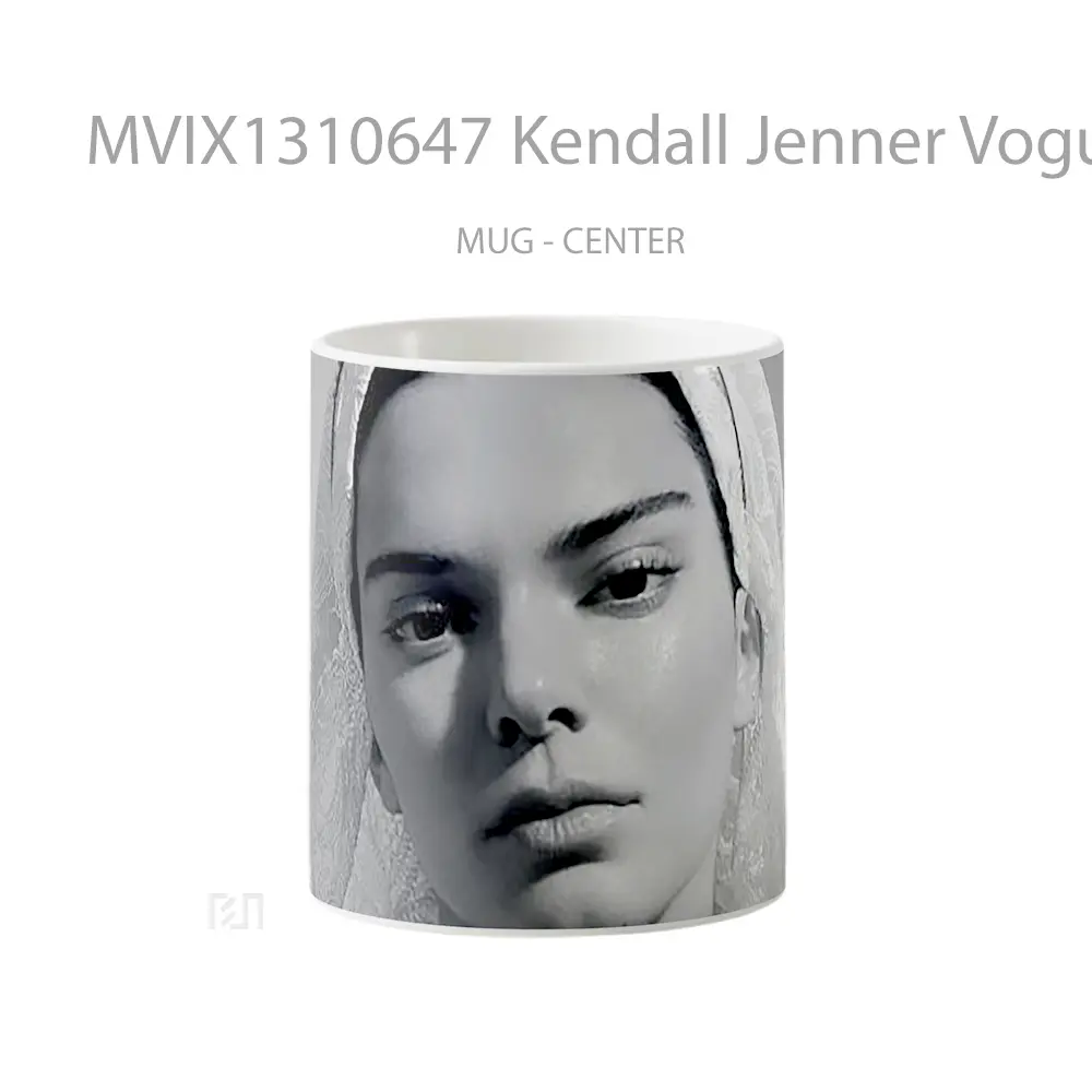 Mug Kendall Jenner Vogue Monochrome Gelas Selebriti