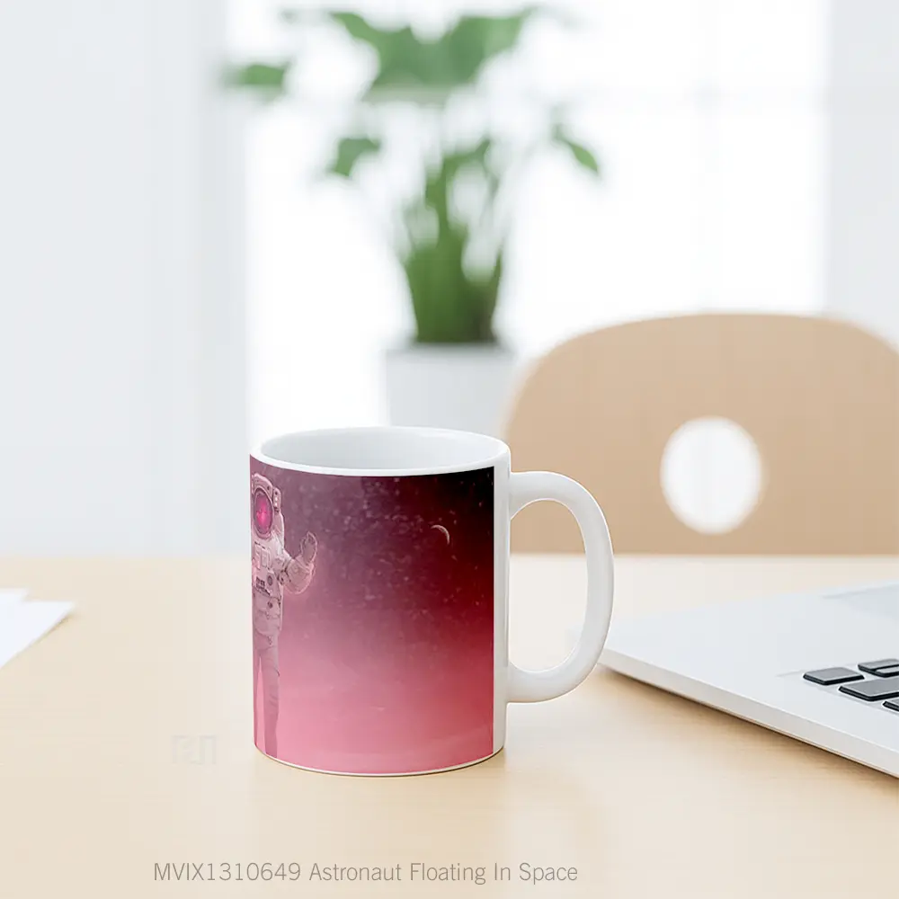 Mug Astronaut Floating In Space Gelas Astronomi - All-side / Desain